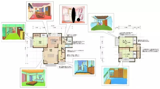 蜡笔小新家的设计图纸图片