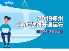 2019郑州4条地铁线开通运行 五个片区最受益！