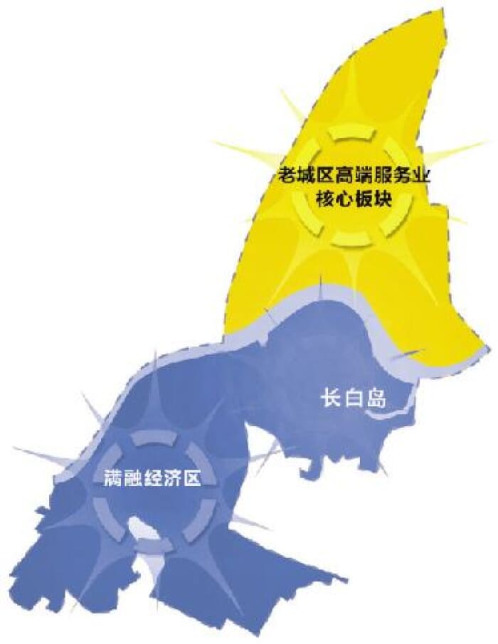 位於瀋陽市中心區域,區域內共有太原街商圈,西塔商圈,南湖商圈,長白島