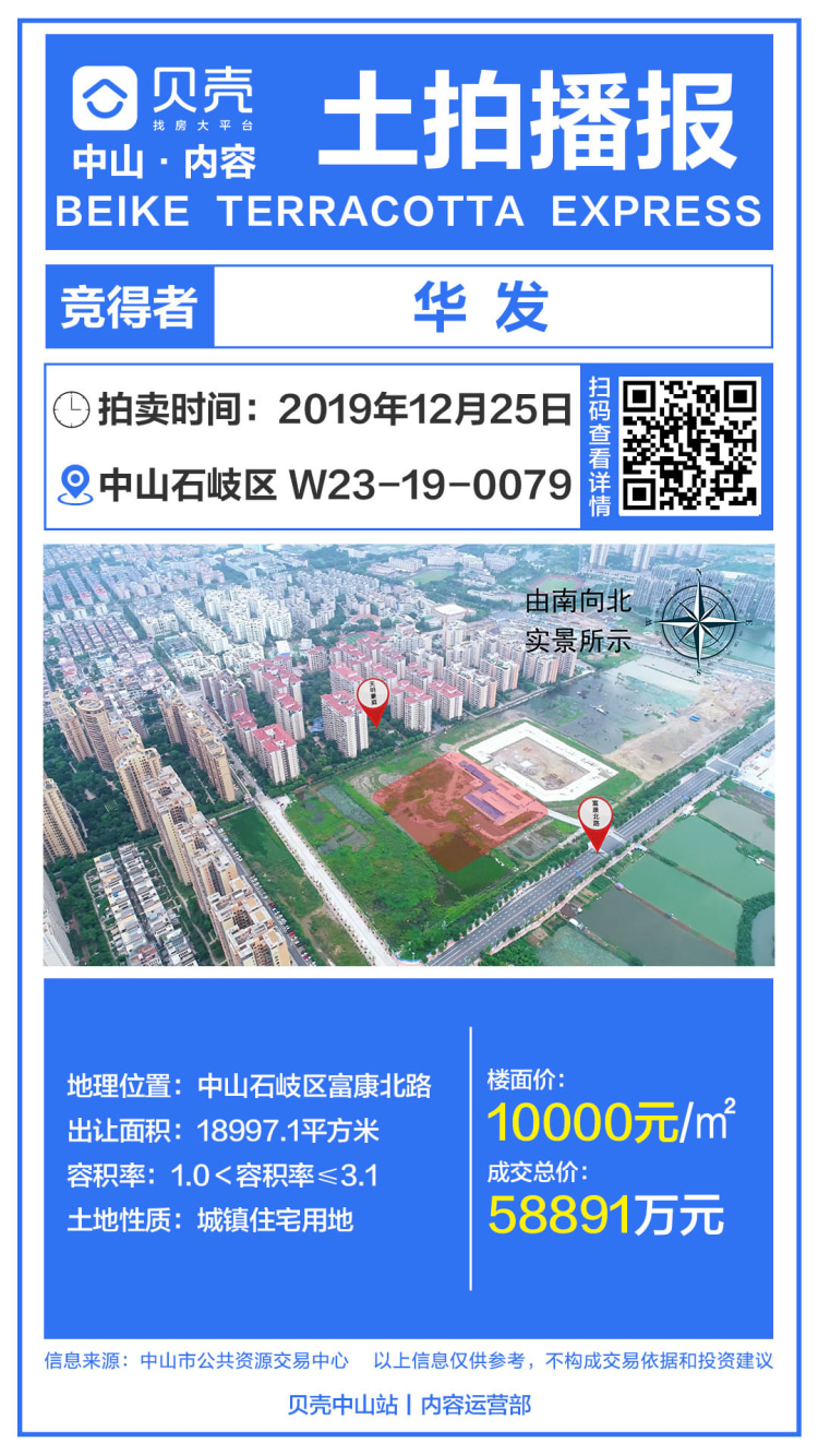 地价元 5 亿 华发夺下中山石岐总部经济区28亩地 楼盘专题 中山贝壳新房