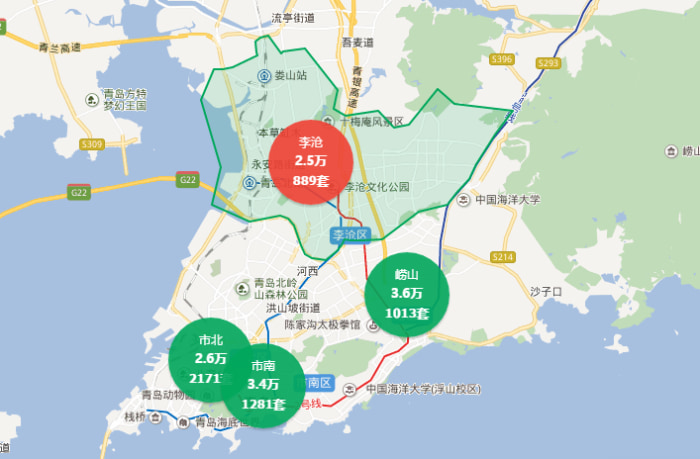 青岛李沧区道路图图片