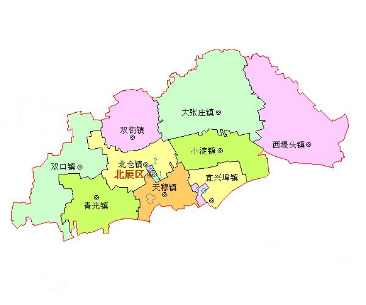 天津市北辰区详细地图图片
