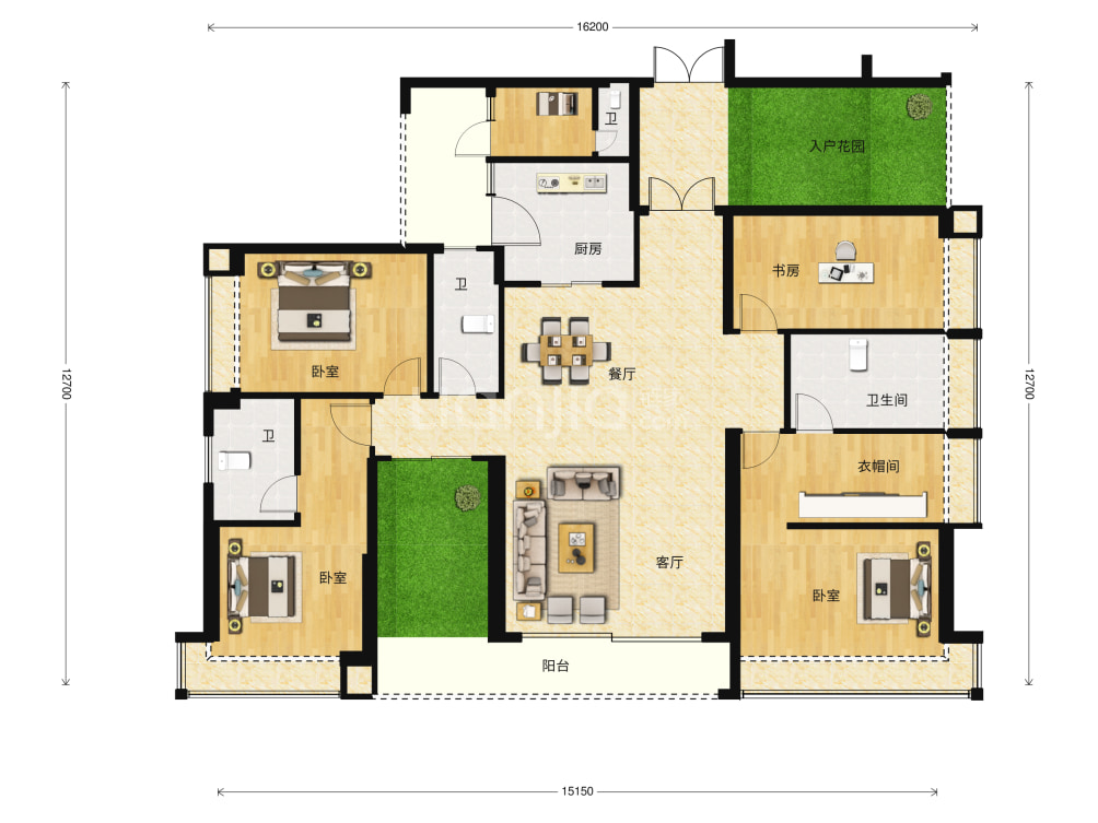 汇龙湾户型图(链家网)