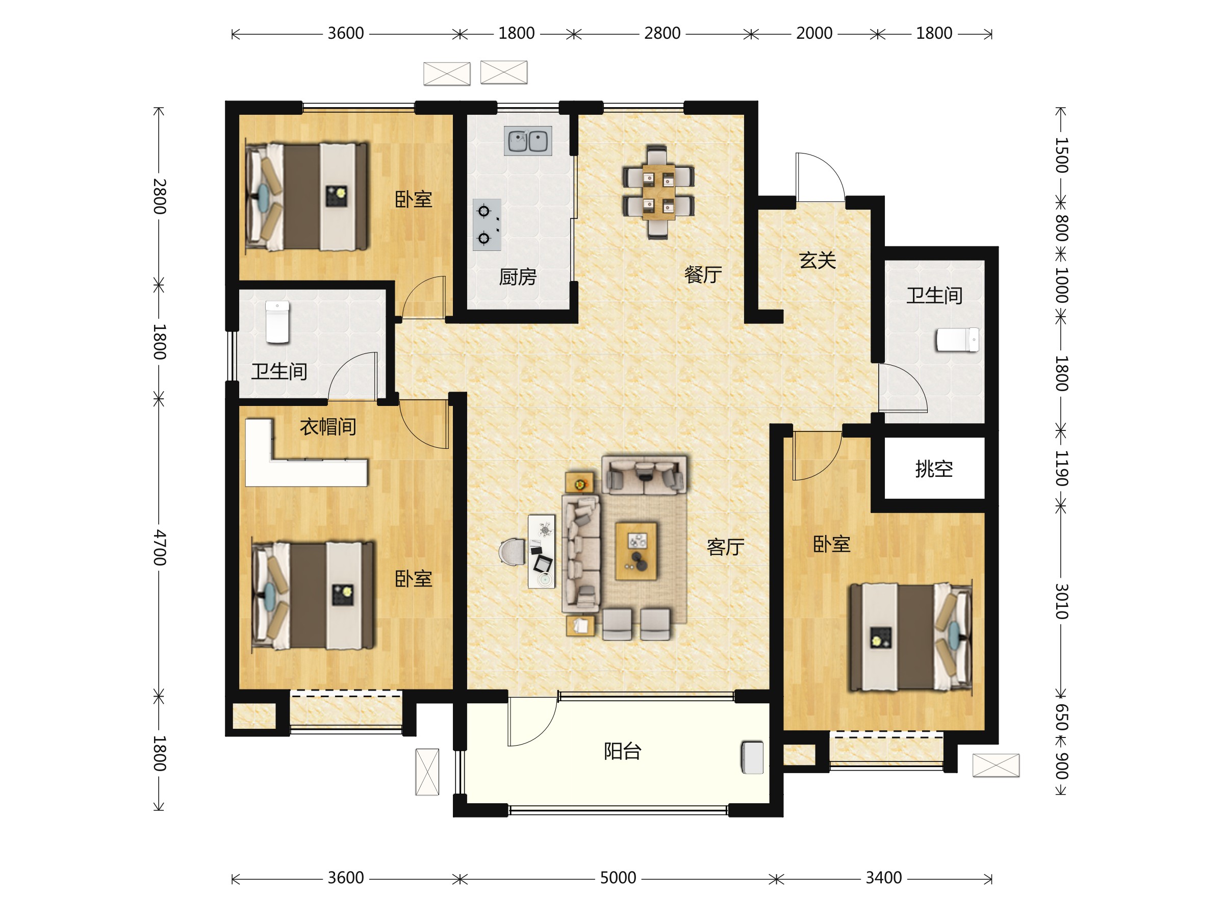 东胜时间山户型图(东胜时间山链家新房)
