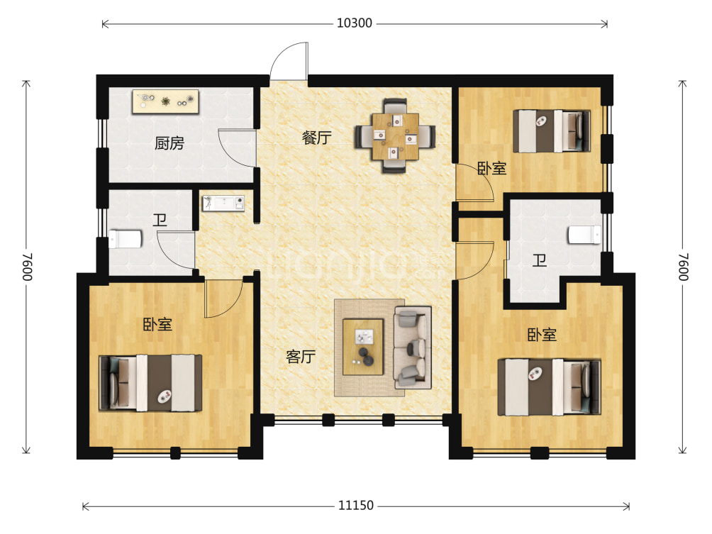 天地源熙樾台户型图(链家网)