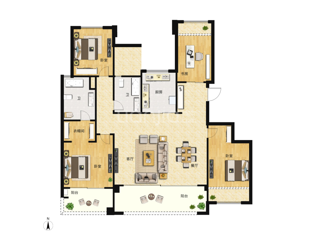 建发泱誉户型图(链家网)