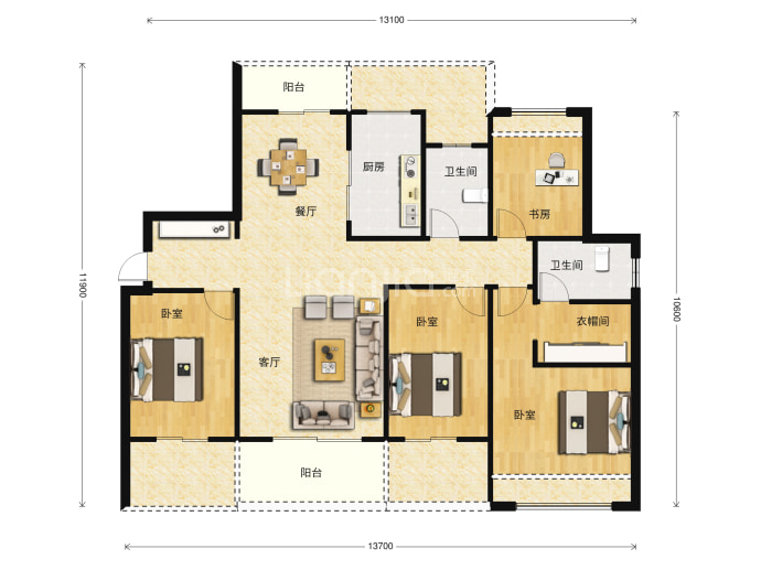 中城新时代--建面 132m²