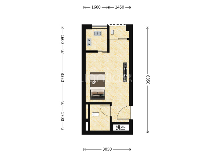 宝德云谷大厦--建面 26m²