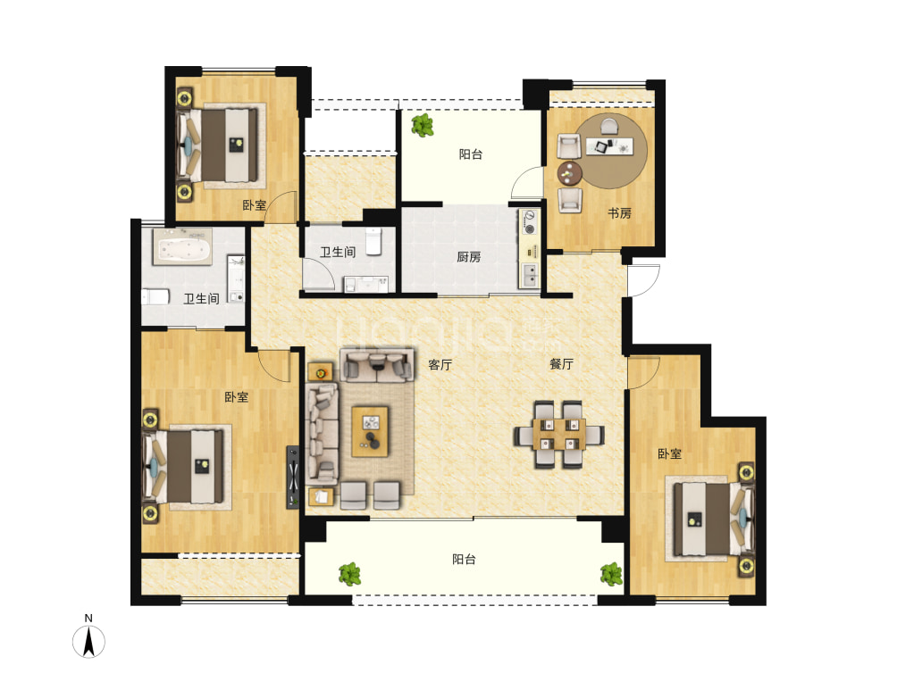 建发泱誉户型图(链家网)