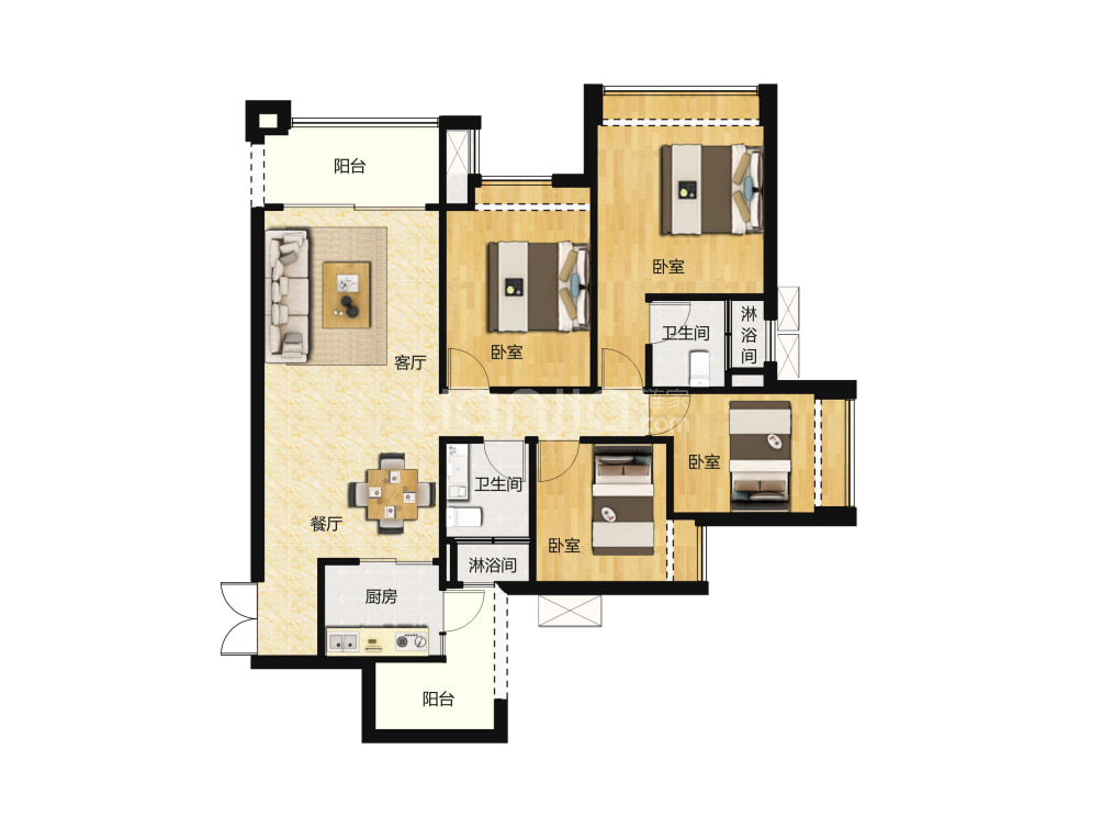 保利御江南户型图(链家网)
