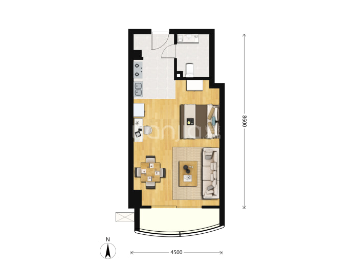 中核岭寓--建面 59.22m²