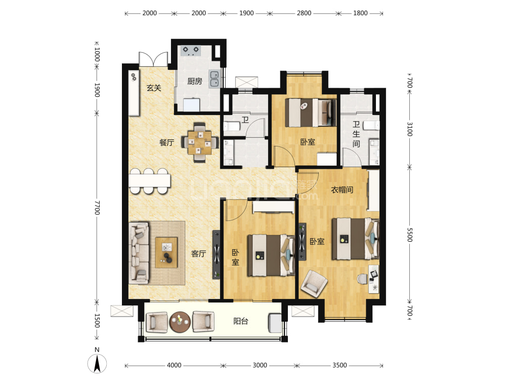 中建壹品澜荟户型图(链家网)