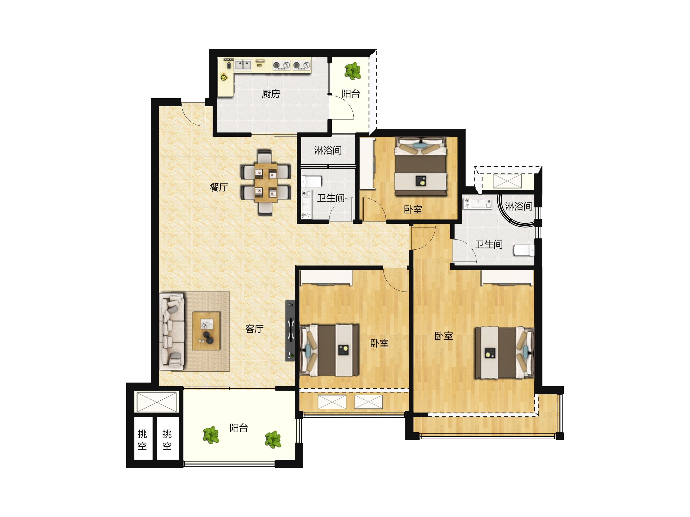 鸿安御花园户型图