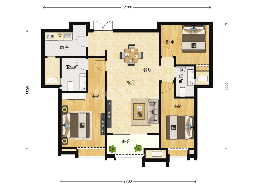 清凉灞柳户型图(链家网)