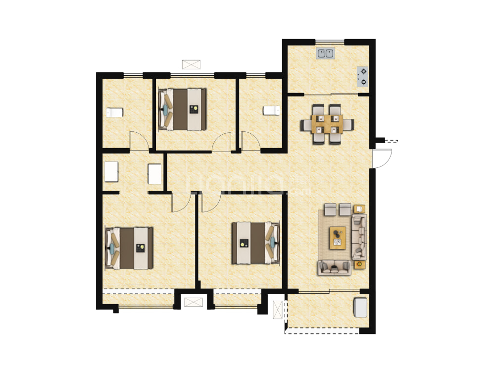 金地艺境户型图(链家网)