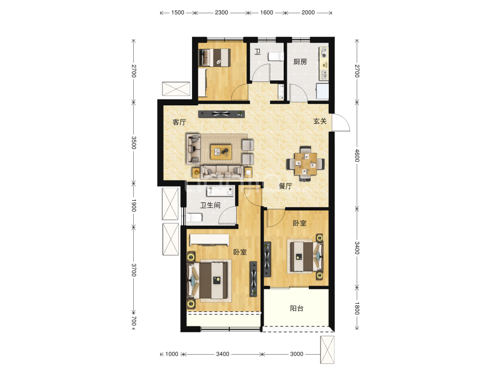 吉翔·欣隆府户型图(链家网)