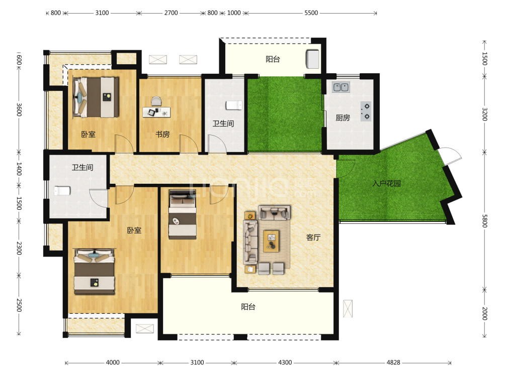 依云小镇户型图(链家网)