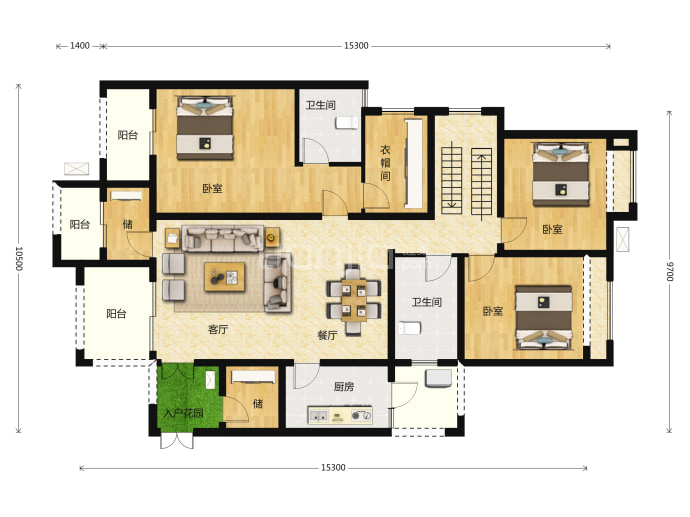 康田栖樾--套内 187.13m²