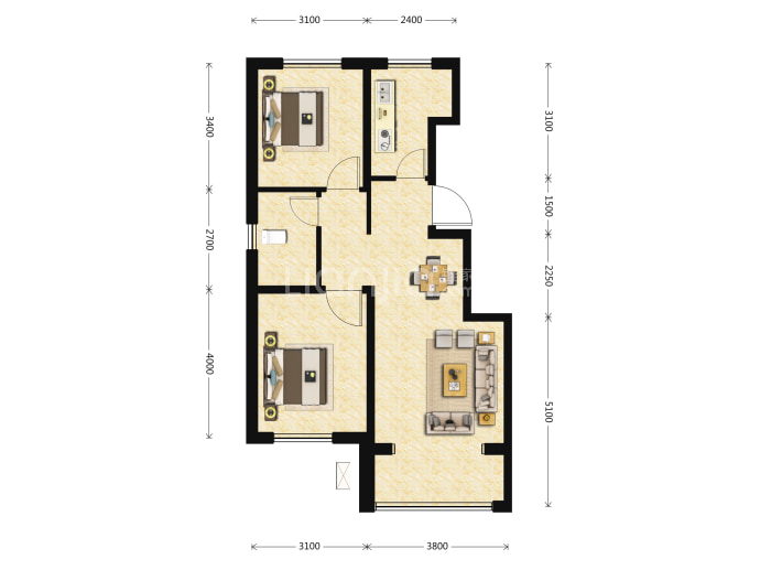 大连集美东方--建面 80m²