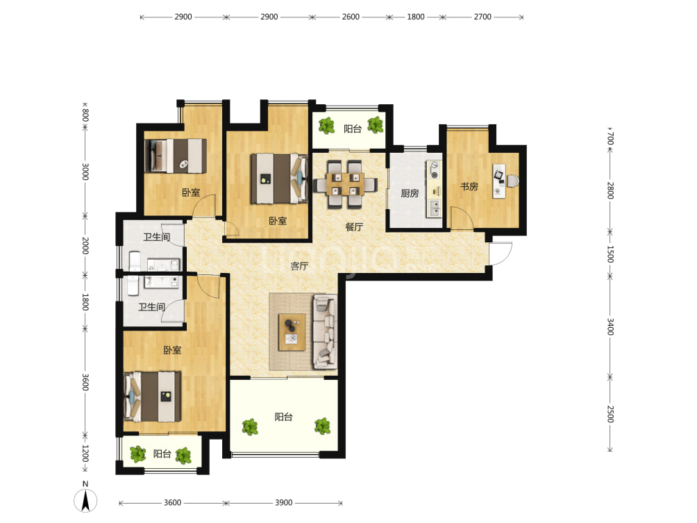 融侨悦府户型图(链家网)