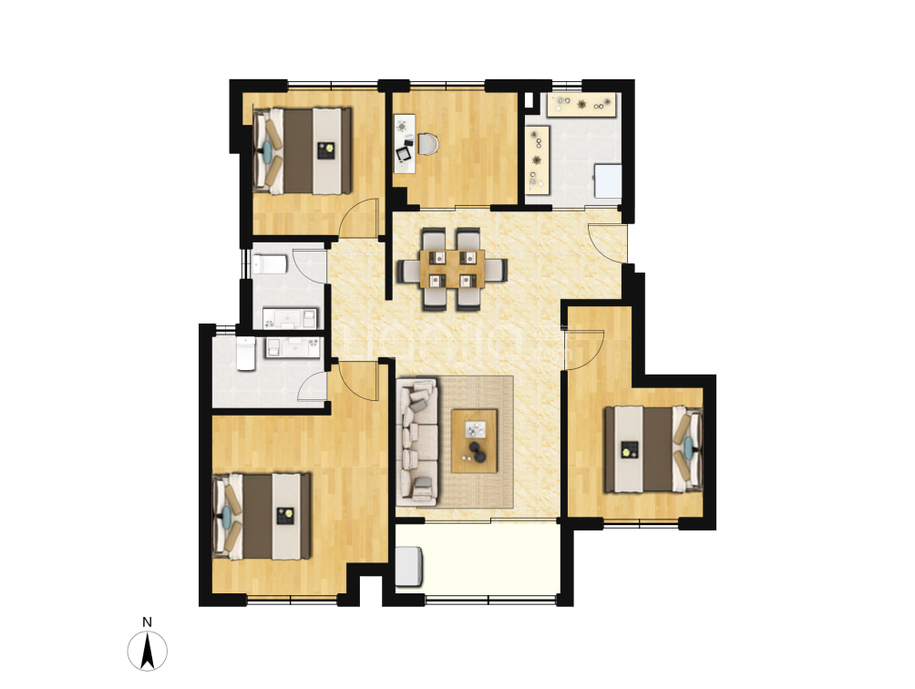 建发和玺户型图(链家网)