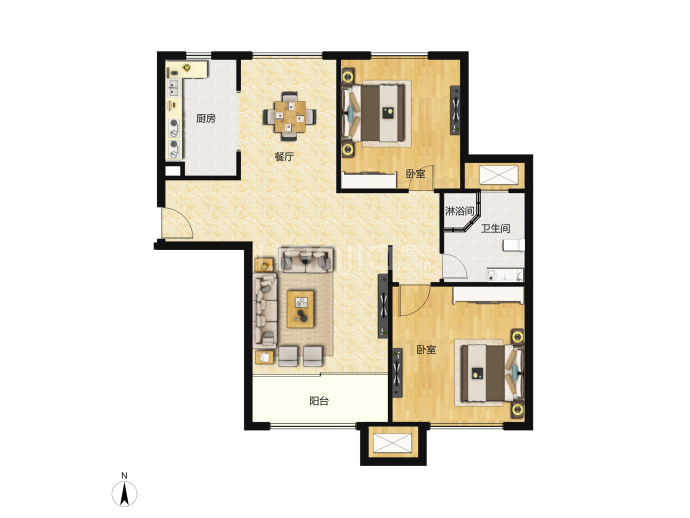 新业御园--建面 95m²