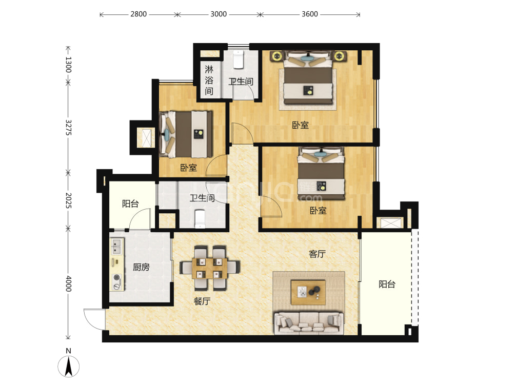 佛奥湾户型图(链家网)