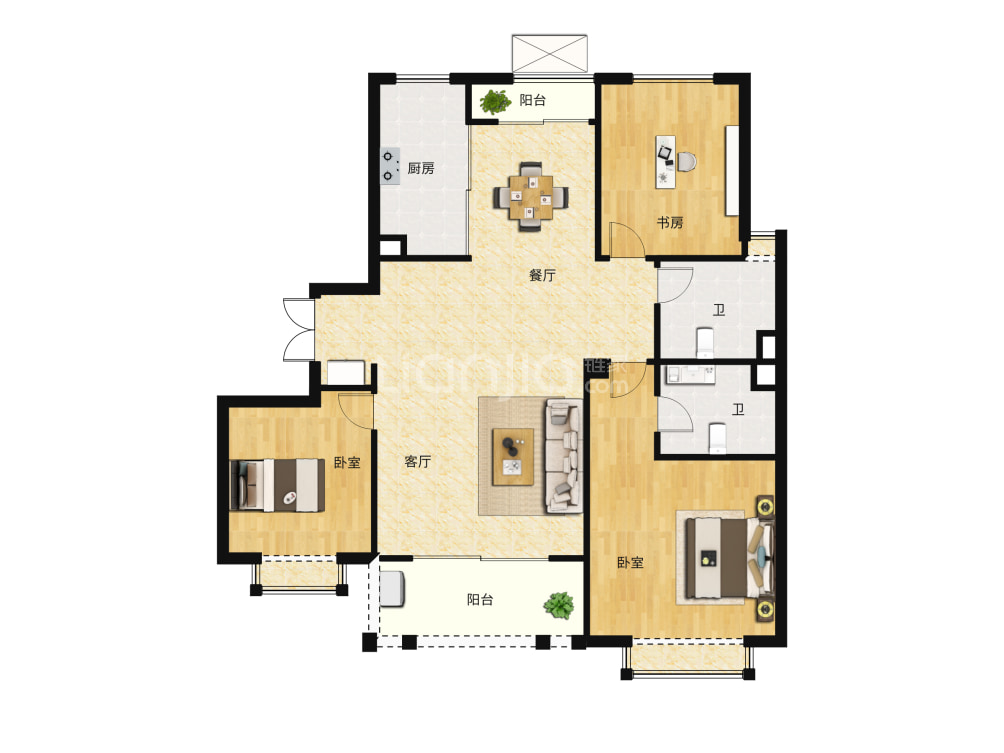 东苑古北尚公馆户型图(链家网)