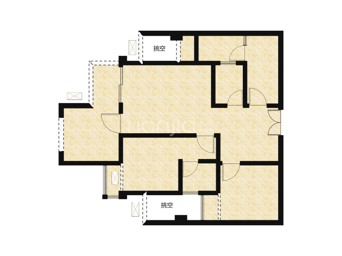 富州平顶山--套内 68m²