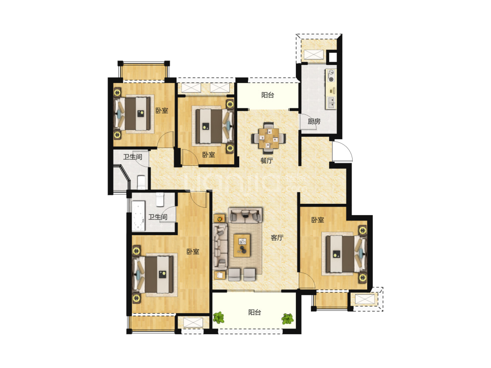 蓝光林肯公园8号户型图(链家网)