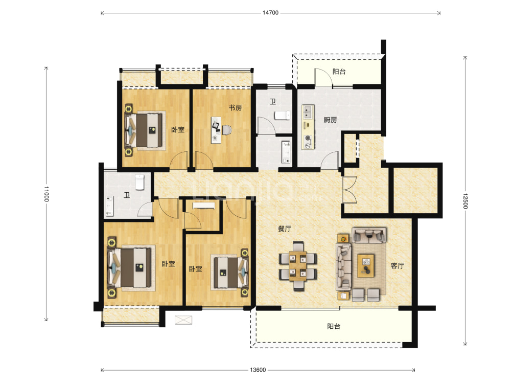 光明蓉府户型图(链家网)