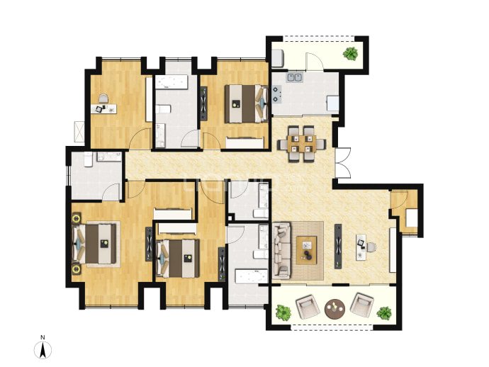 阳光城哈罗小镇--套内 144.8m²