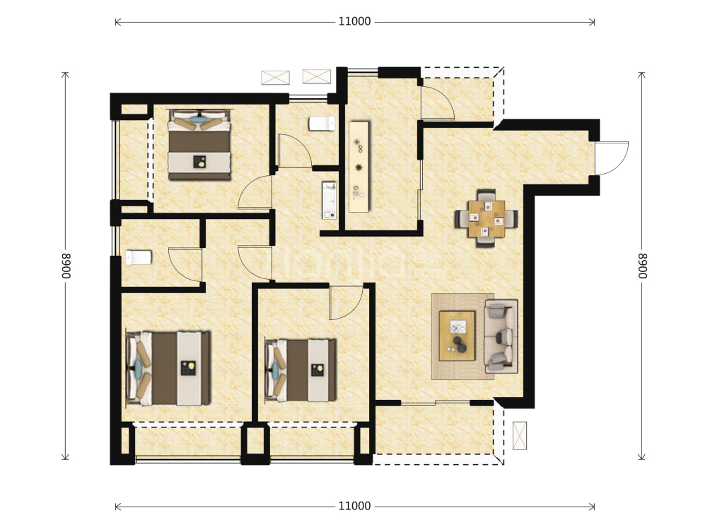 格力两江总部公园户型图(链家网)