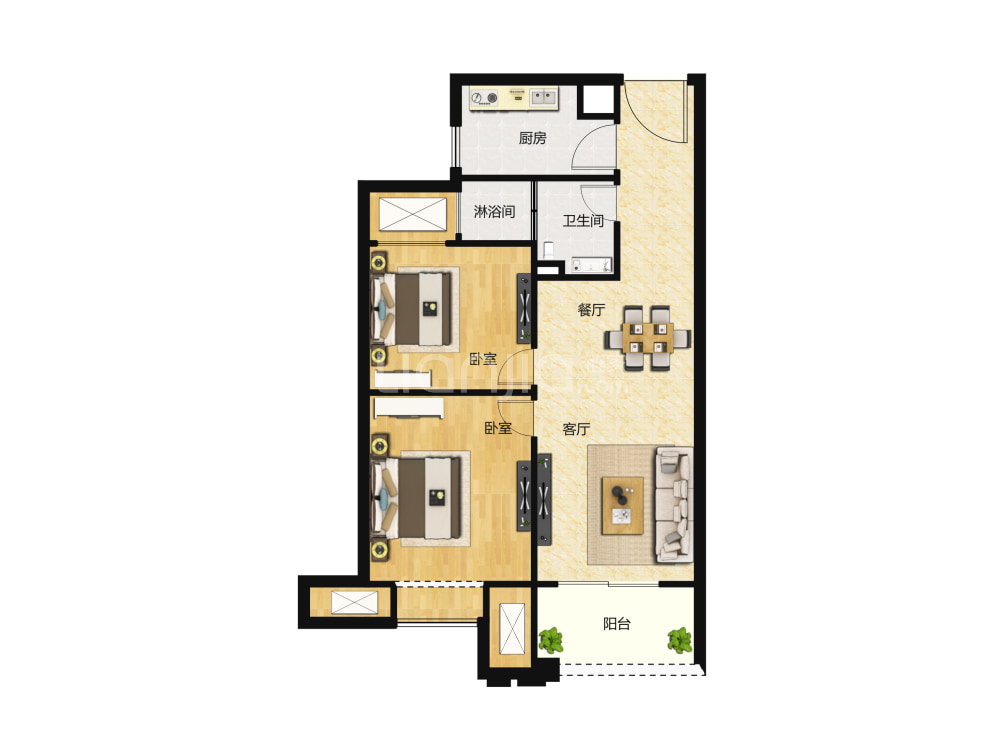 星瀚城户型图(链家网)