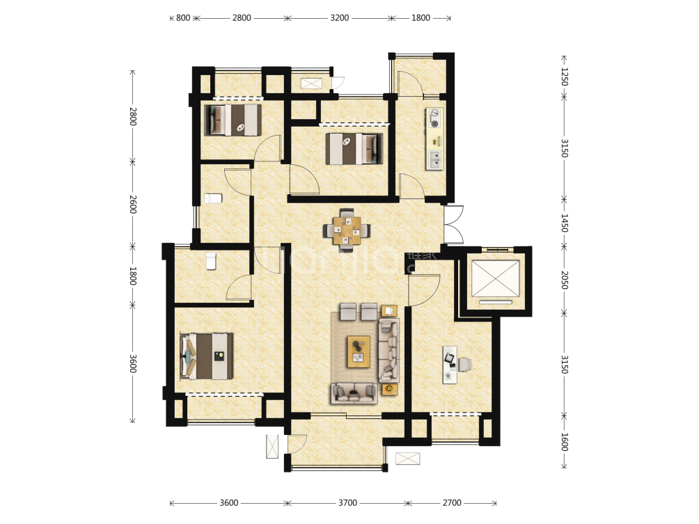 璧山金茂悦户型图(链家网)