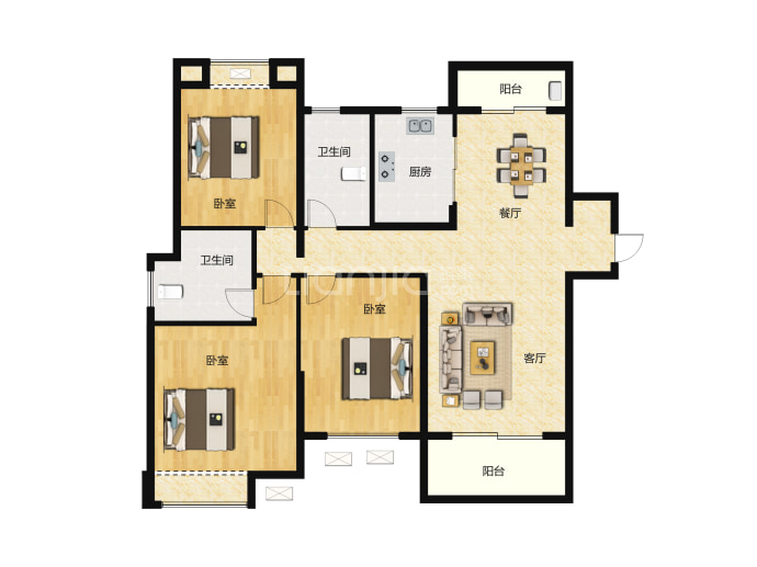 兰江公园里--建面 131.67m²