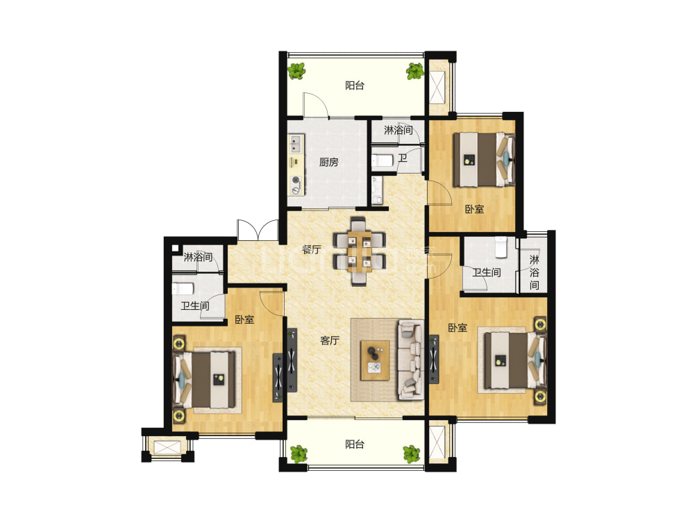 名门紫园户型图(链家网)