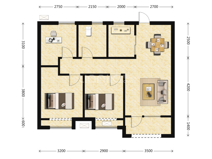 即墨青特城--建面 87m²