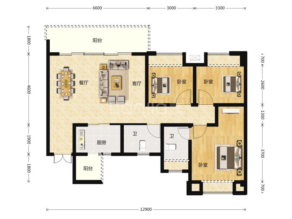 香悦府户型图(链家网)