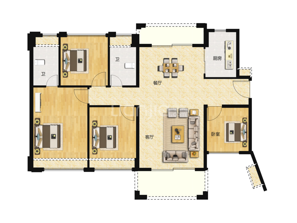 龙光天瀛户型图(链家网)