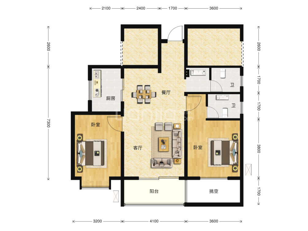 天琴湾户型图(链家网)