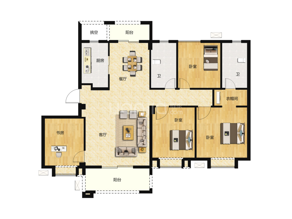 纽宾凯麓院户型图(链家网)