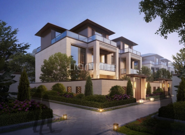 效果图荣上青云府别墅在售临安/临安/青溪街荣上青云府3室/4室建面