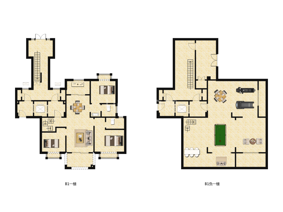 平澜府b1底跃216㎡户型户型图(链家网)
