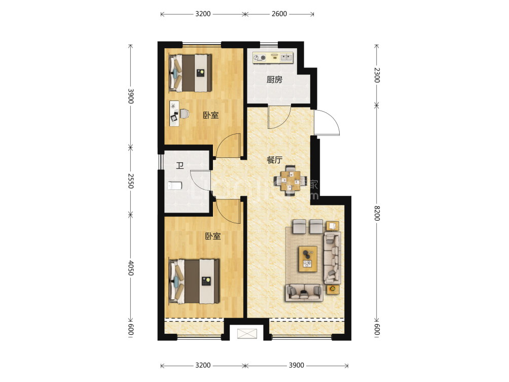 力旺中车城户型图(链家网)