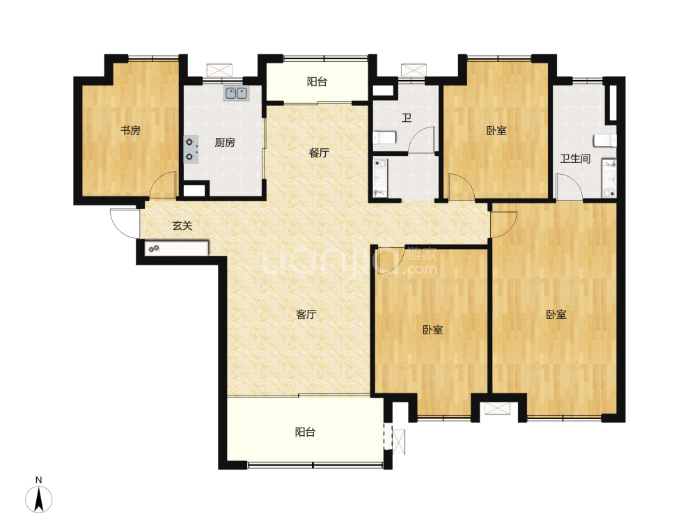 长房云尚公馆户型图(链家网)
