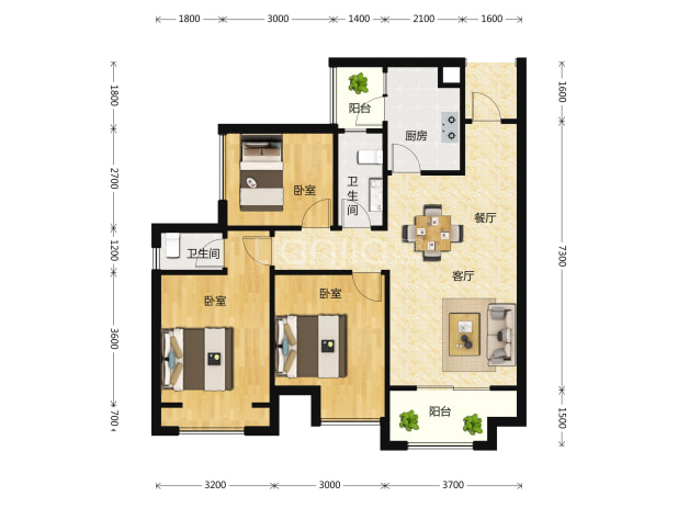 东原晴天见户型图