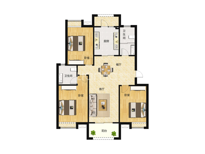 凤凰新城--建面 131m²
