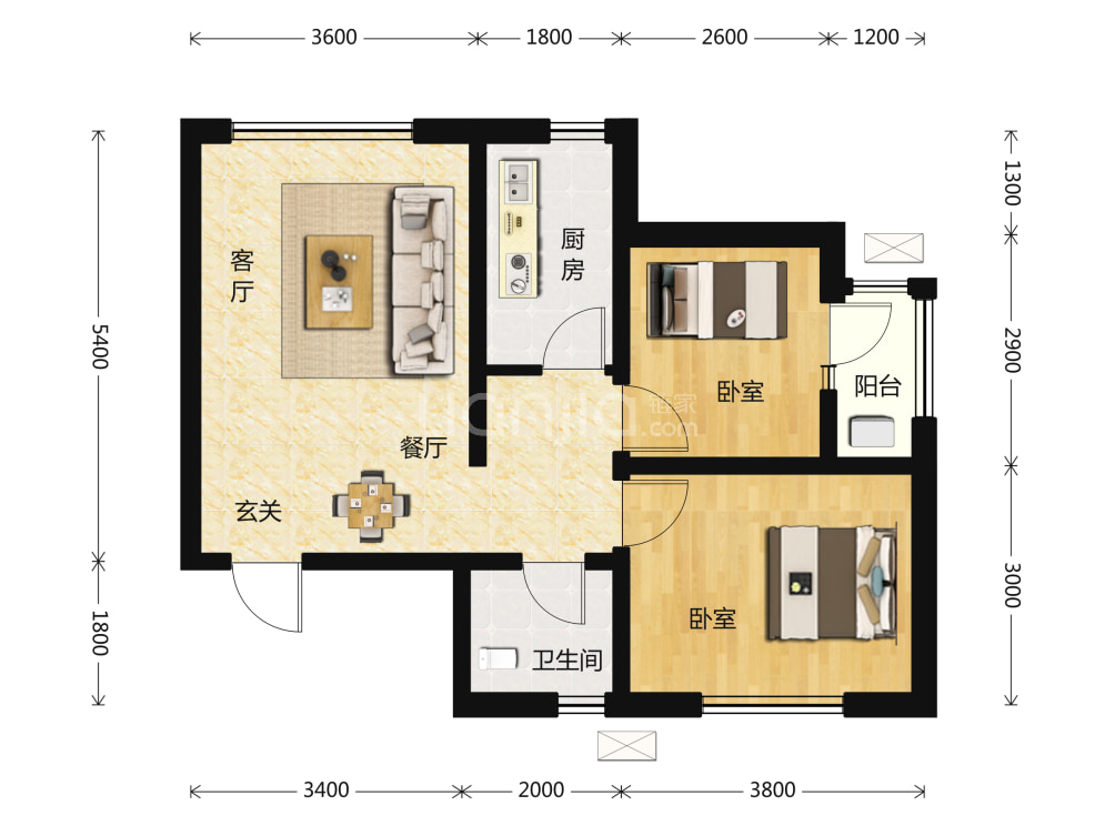 玖筑翰府户型图(链家网)