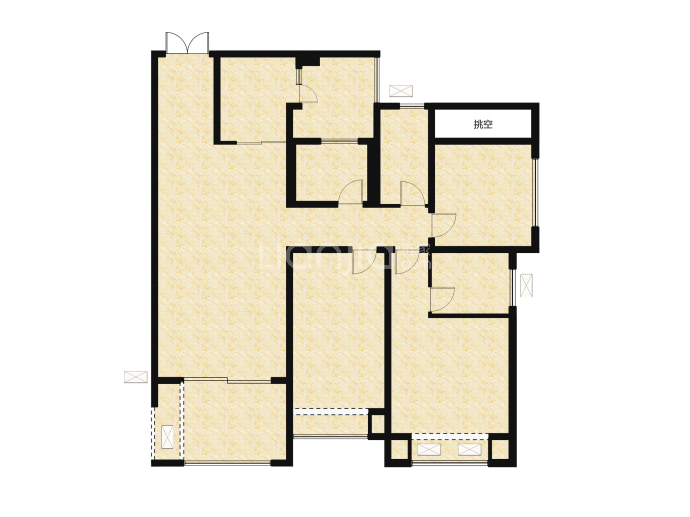 富州平顶山--套内 91m²